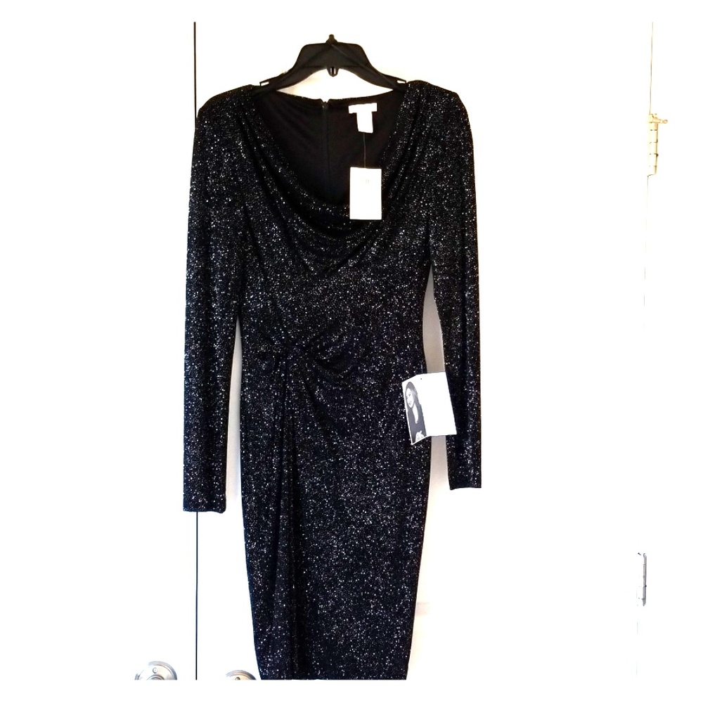 Tina Knowles for Cache Black Dress